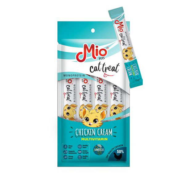 Mio Multivitamin Tavuklu Kedi Ödül Kreması 4*15 Gr