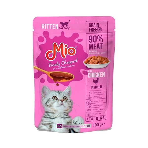 Mio Tavuklu Yavru Kedi Yaş Maması 100 Gr