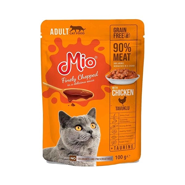 Mio Tavuklu Yetişkin Yaş Kedi Maması 100 Gr