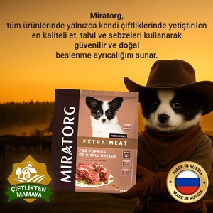 Miratorg Extra Meat Puppy Mini Sığır Etli Küçük Irk Yavru Köpek Maması 1,5 Kg - 5