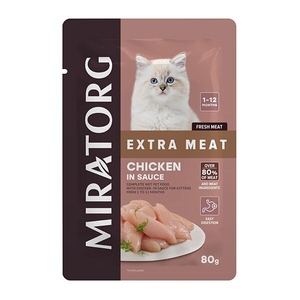 Miratorg Kitten Gravy Tavuk Etli Yavru Kedi Yaş Maması 80 Gr