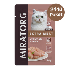 Miratorg - Miratorg Sterilised Gravy Kısırlaştırılmış Tavuklu Kedi Yaş Maması 80 Gr x 24 Adet