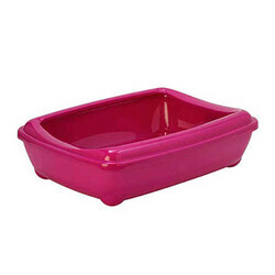 Moderna Aristo Açık Kedi Tuvalet Kabı 42 CM- Pembe