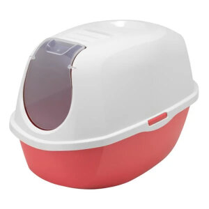 Moderna Smart Kapalı Kedi Tuvaleti - Kırmızı 53 Cm