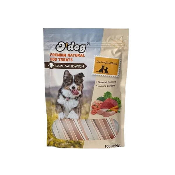 O Dog Kuzu Parçacıklı Sargılı Köpek Ödülü 100 Gr