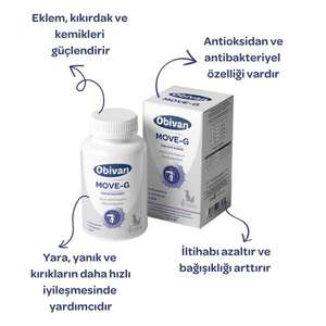 Obivan Move+G Glucosamine Kedi Ve Köpekler Için Eklem Ve Kas Desteği 75 Tablet - Thumbnail