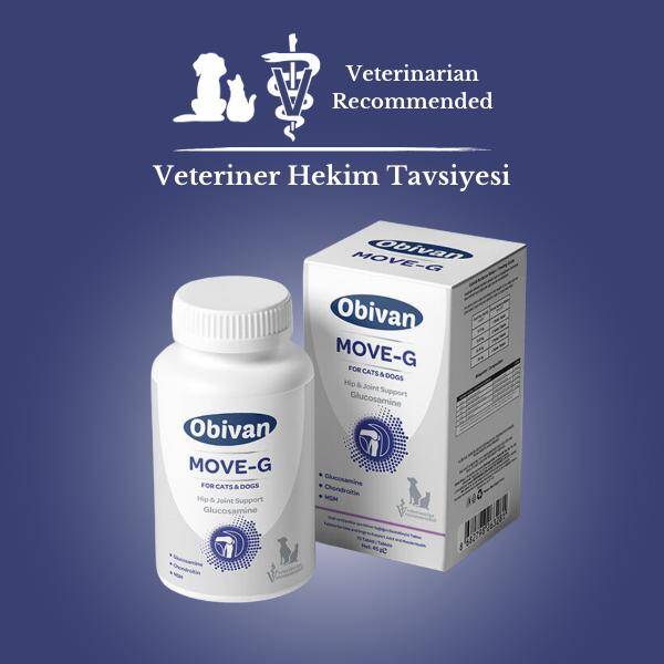 Obivan Move+G Glucosamine Kedi Ve Köpekler Için Eklem Ve Kas Desteği 75 Tablet