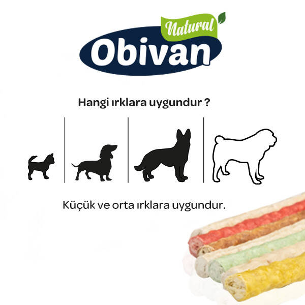 Obivan Renkli Munchy Çubuk 12 Cm 9 Gr 100 Adet