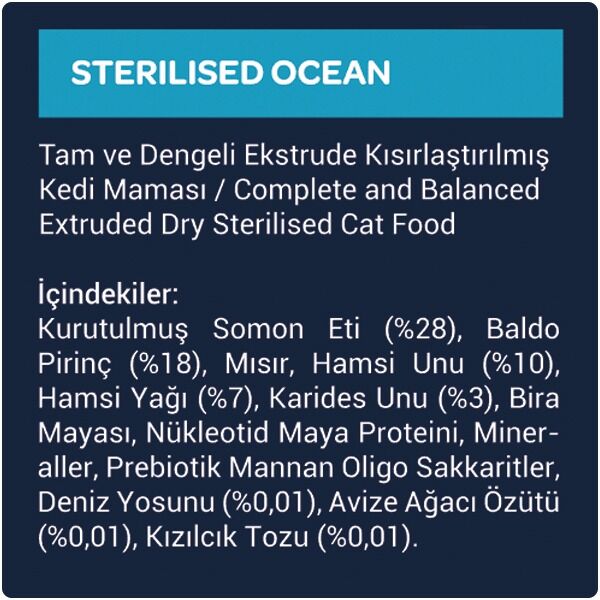 Obivan Selection Ocean Kısırlaştırılmış Kedi Maması 1 KG x 20 Adet