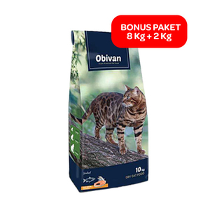 Obivan Sterilised Somonlu ve Hamsili Kısırlaştırılmış Kedi Maması 10 kg - Thumbnail