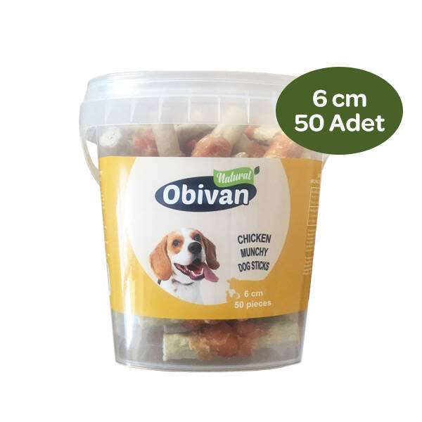 Obivan Tavuk Sargılı Munchy Çubuk 6 cm 50li