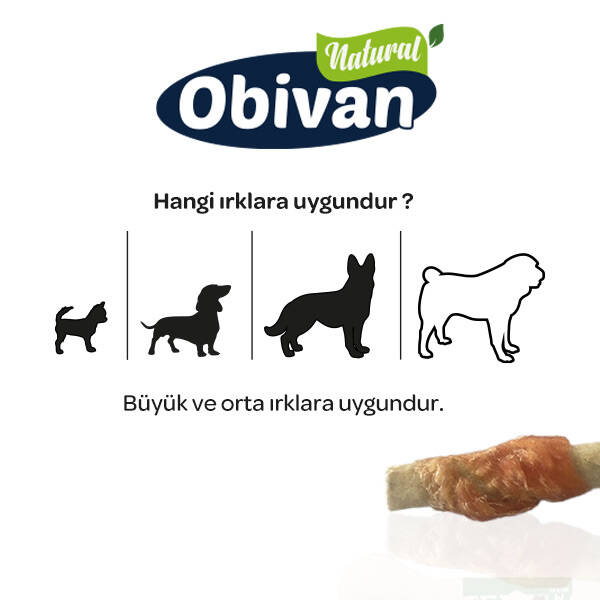 Obivan Tavuk Sargılı Munchy Çubuk 6 cm 50li