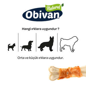 Obivan Tavuklu Köpek Ağız Bakım Kemiği S 2 Adet - Thumbnail