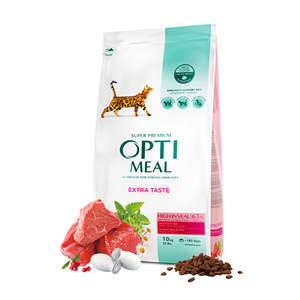 Optimeal Süper Premium Dana Etli Yetişkin Kedi Maması 10 Kg - Thumbnail