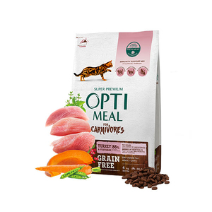 Optimeal Süper Premium Hindili-Sebzeli Tahılsız Yetişkin Kedi Maması 4 Kg - Thumbnail