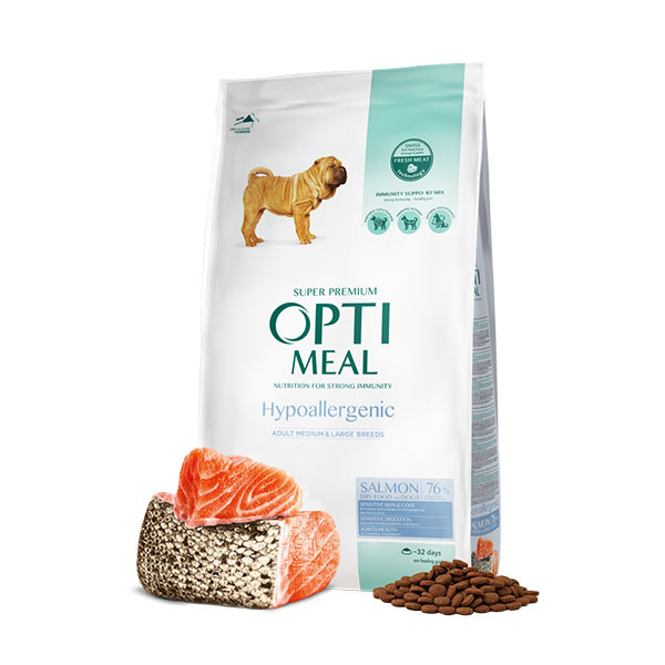 Optimeal Süper Premium Somonlu Orta-İri Irk Yetişkin Hipoalerjenik Köpek Maması 12 K Gr