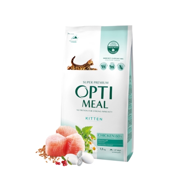 Optimeal Tavuklu Yavru Kedi Maması 1,5 Kg