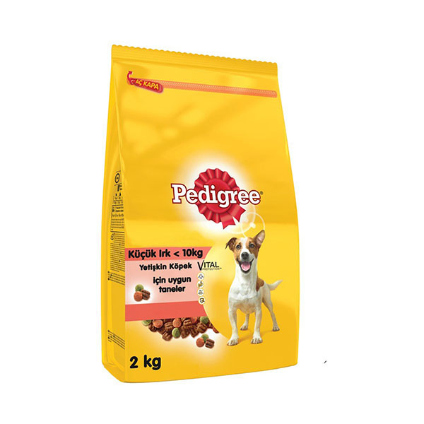 Pedigree Sığır Etli ve Sebzeli Küçük Irk Yetişkin Köpek Maması 2kg