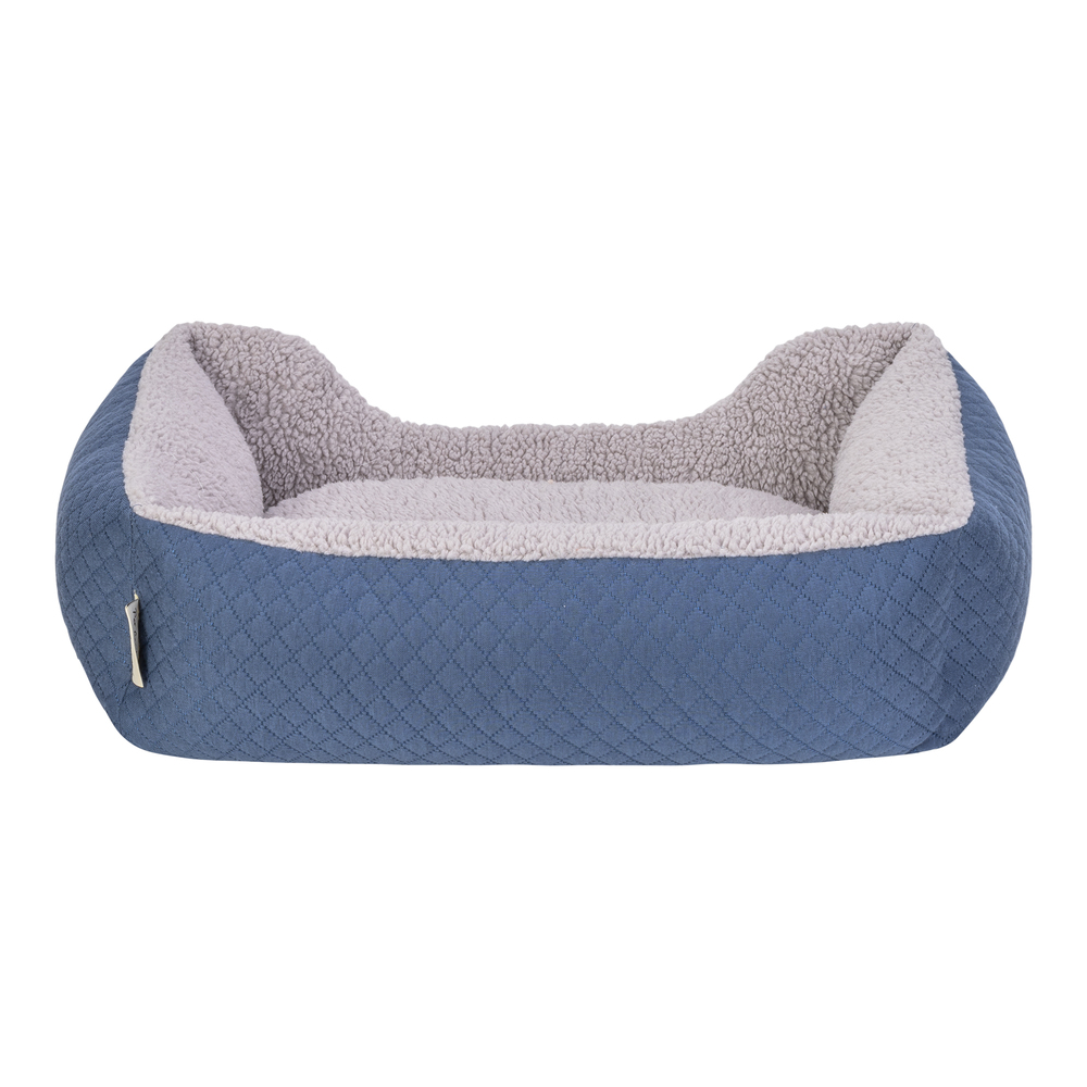 Pet Comfort Bravo Duo Kedi ve Köpek Yatağı Mavi/Gri Peluş S 55x45cm