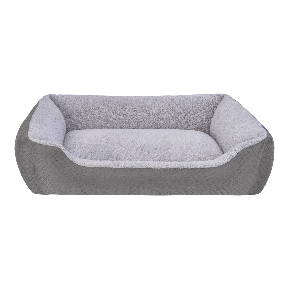 Pet Comfort Bravo Duo Köpek Yatağı Gri/Gri Peluş L 90x70cm