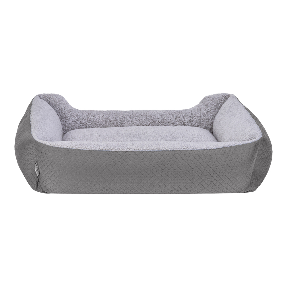 Pet Comfort Bravo Duo Köpek Yatağı Gri/Gri Peluş L 90x70cm