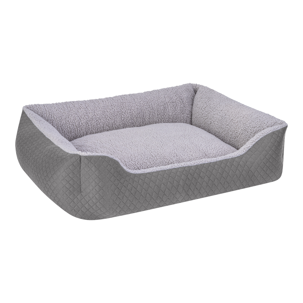 Pet Comfort Bravo Duo Köpek Yatağı Gri/Gri Peluş M 75x60cm