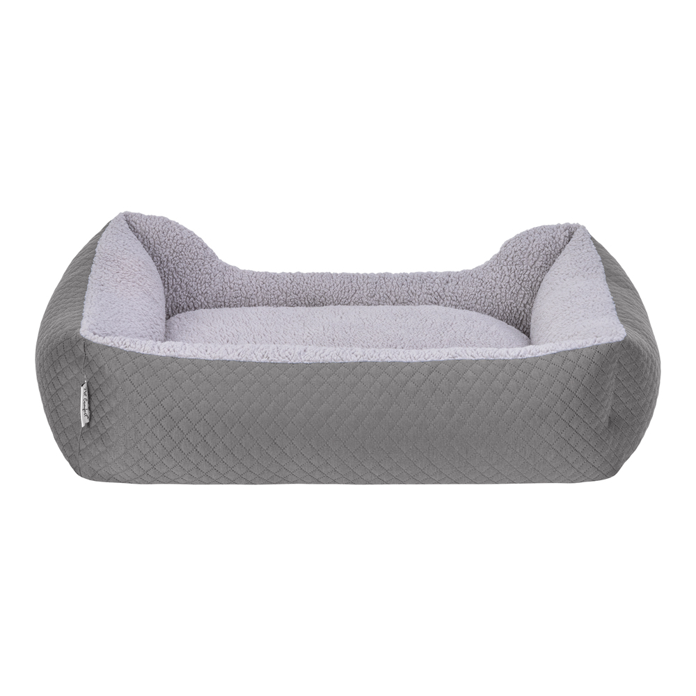 Pet Comfort Bravo Duo Köpek Yatağı Gri/Gri Peluş M 75x60cm