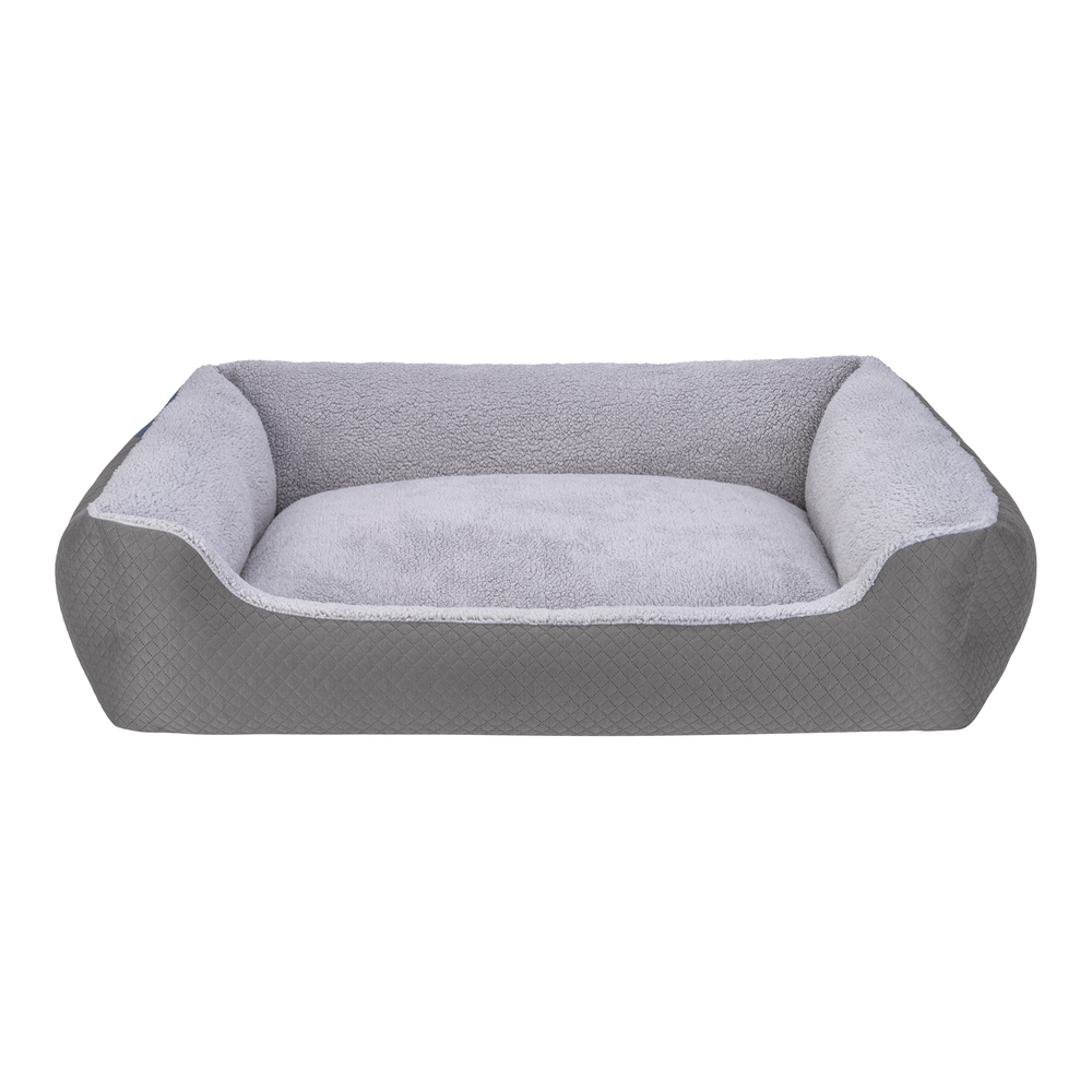 Pet Comfort Bravo Duo Köpek Yatağı Gri/Gri Peluş XL 105x80cm