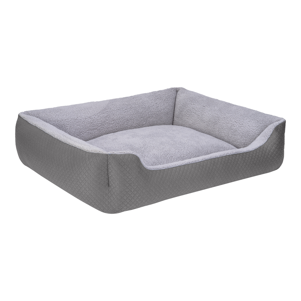 Pet Comfort Bravo Duo Köpek Yatağı Gri/Gri Peluş XL 105x80cm