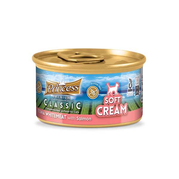 Princess Classic Soft Cream Beyaz Ton Balıklı ve Somonlu Yetişkin Kedi Sıvı Krema 50 gr