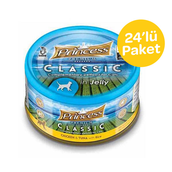 Princess Tavuklu Ton Balıklı ve Pirinçli Yetişkin Kedi Konservesi 170 gr (24 adet) - 1