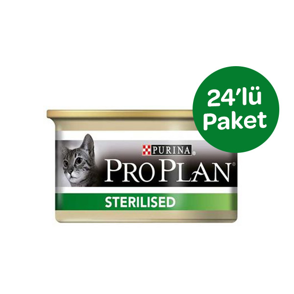 Pro Plan Somonlu ve Tuna Balıklı Kısırlaştırılmış Kedi Konservesi 85 GR x 24 Adet