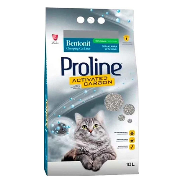 Proline Aktif Karbonlu Topaklanan Kedi Kumu 10 lt