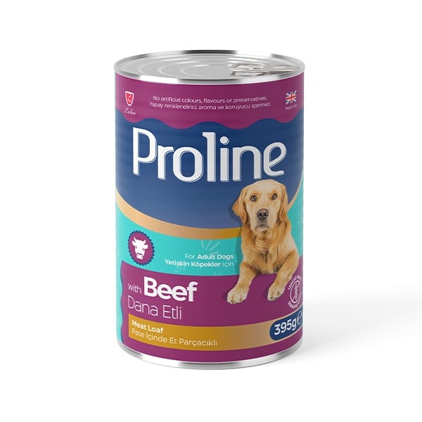 Proline Pate içinde Et Parçacıklı Dana Etli Yetişkin Köpek Maması 395 Gr