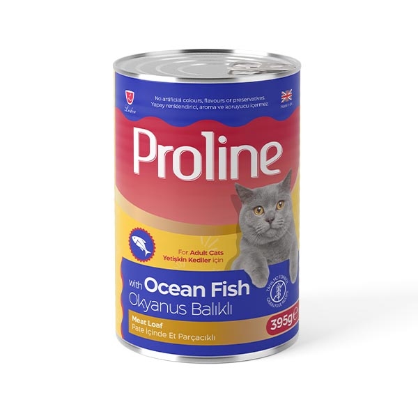 Proline Pate içinde Et Parçacıklı Okyanus Balıklı Yetişkin Kedi Maması 395 Gr