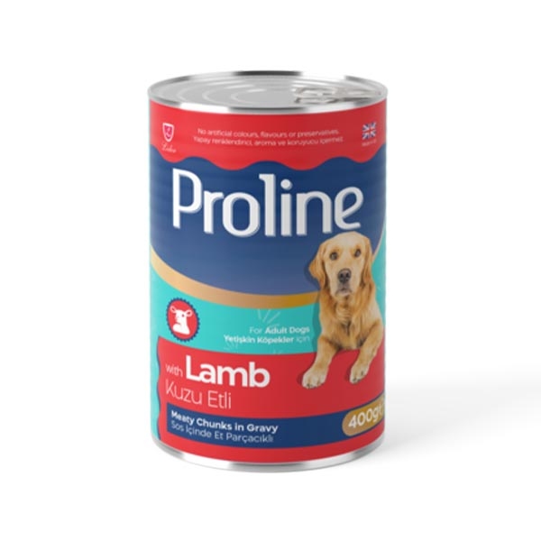 Proline Sos içinde Et Parçacıklı Kuzu Etli Yetişkin Köpek Maması 400 Gr