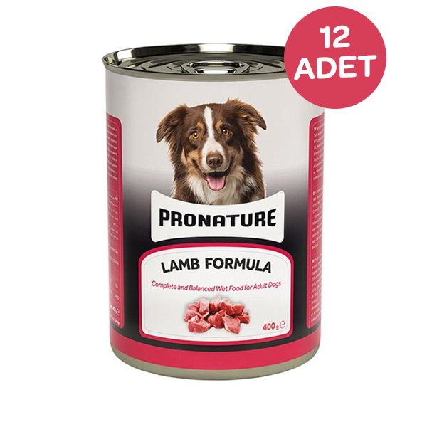 Pronature Kuzu Etli Ve Pirinçli Parça Etli Yetişkin Köpek Konservesi 400 Gr x 12 Adet - 1