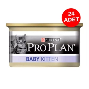 ProPlan - ProPlan Baby Kitten Tavuklu Yavru Kedi Konservesi 85 gr X 24 Adet