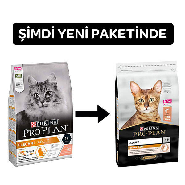 Pro Plan Derma Care Somonlu Tüy Yumağı Önleyici Yetişkin Kedi Maması 3 kg