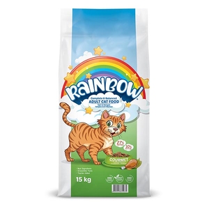 Rainbow Gourmet Renkli Taneli Tavuklu Yetişkin Kedi Maması 15 Kg - Thumbnail