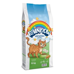 Rainbow Gourmet Renkli Taneli Tavuklu Yetişkin Kedi Maması 15 Kg - Thumbnail