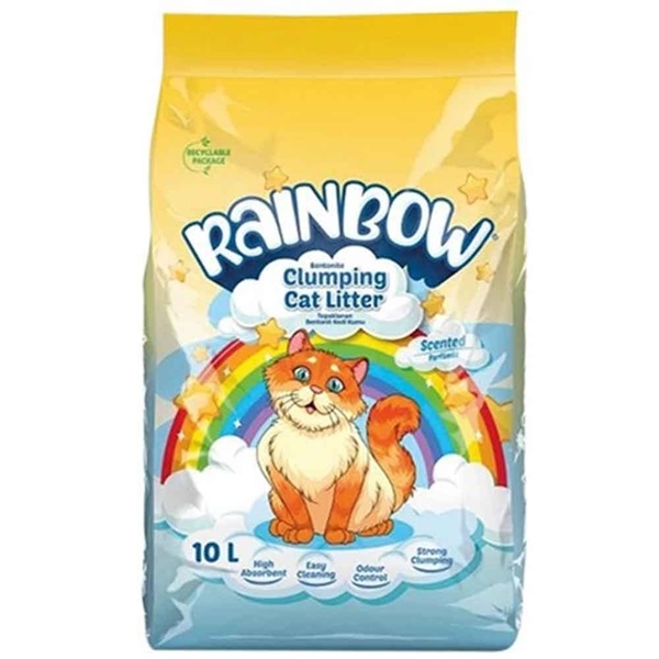 Rainbow Parfümlü Topaklanan Kedi Kumu 10 Lt