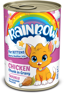 Rainbow - Rainbow Tavuklu Parça Etli Yavru Kedi Konservesi 400gr