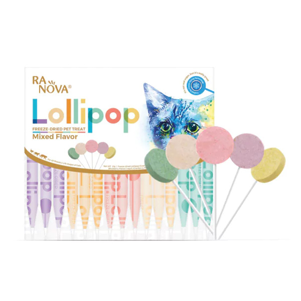 Ranova Kediler için Karışık Lezzetli Lolipop *1.4g *15'li