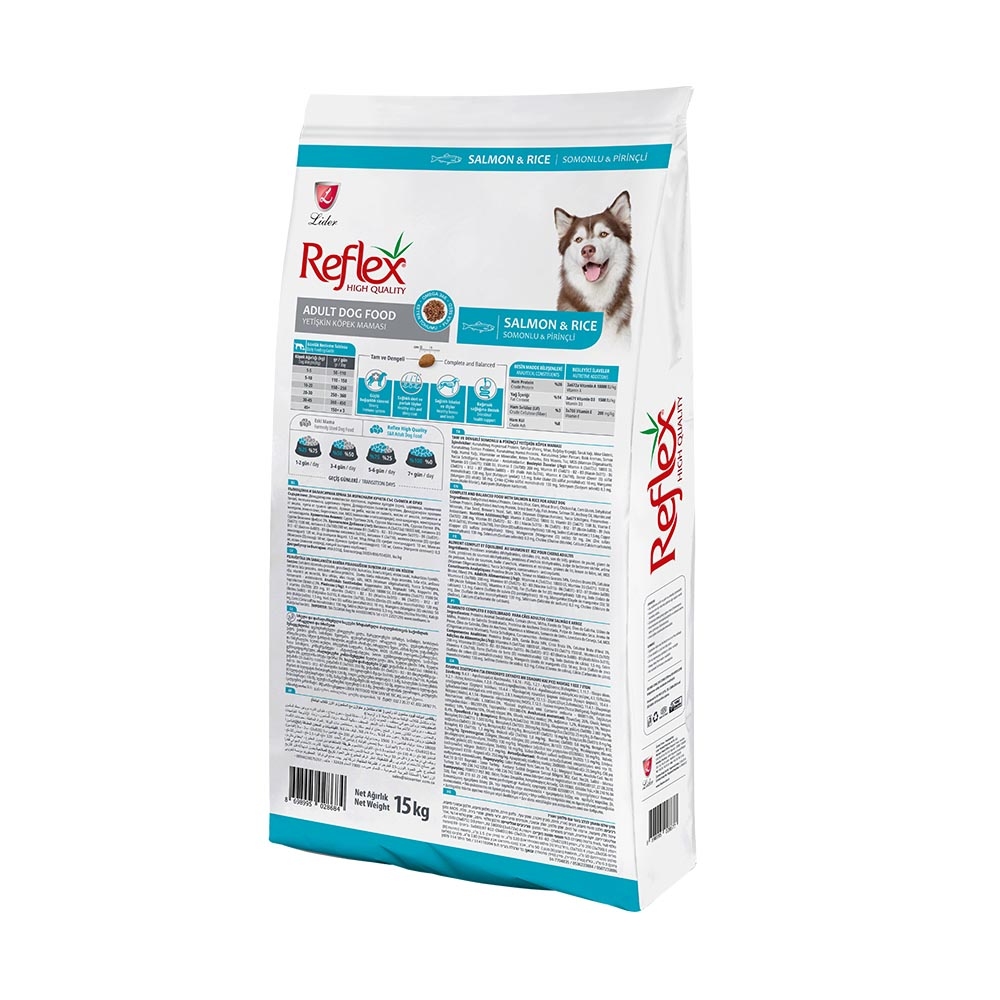 Reflex Balıklı ve Pirinçli Yetişkin Köpek Maması 15 Kg