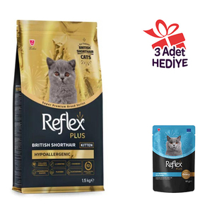 Reflex Plus Brıtısh Shorthaır Yavru Kedi Maması 1.5 Kg - Thumbnail