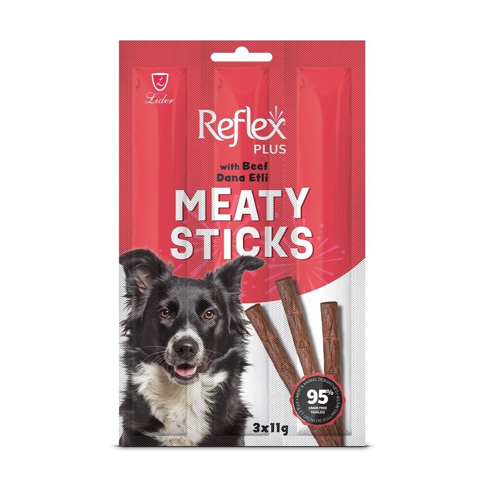 Reflex Plus Dana Etli Çubuk Yetişkin Köpek Ödül Maması 3x11 Gr