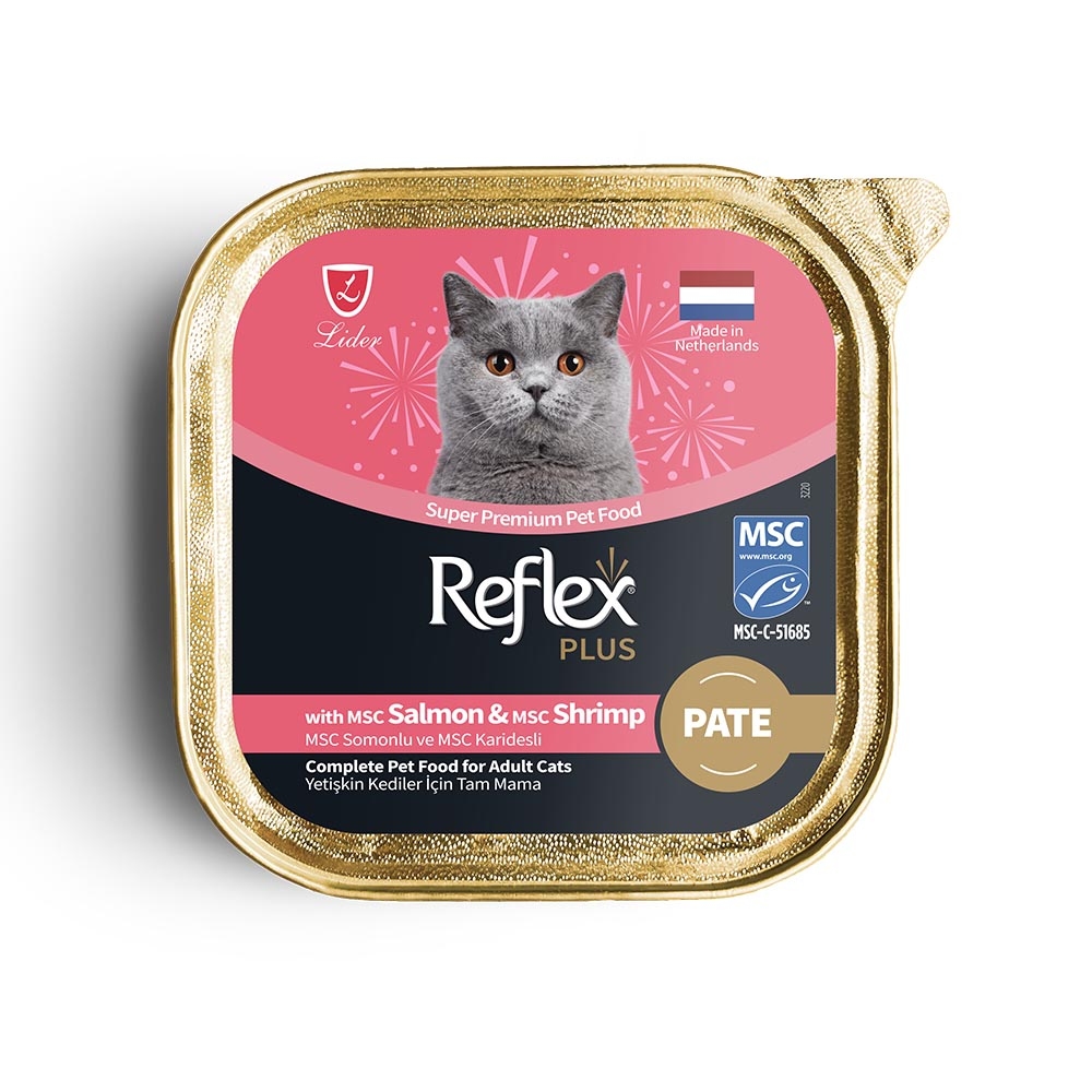 Reflex Plus Ezme Somonlu ve Karidesli Yetişkin Kedi Konservesi 85gr