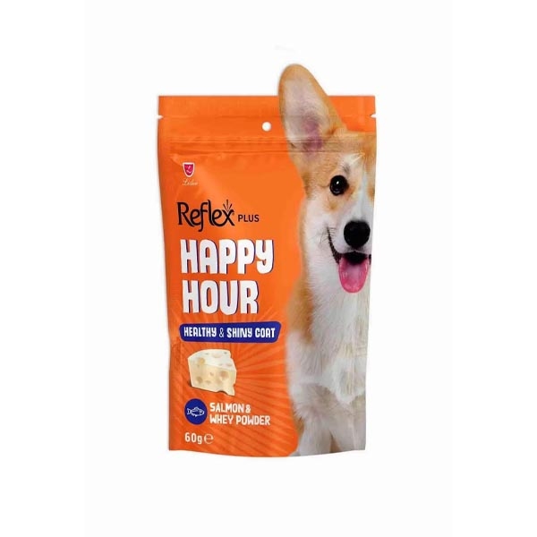 Reflex Plus Happy Hour Sağlıklı ve Parlak Tüyler İçin Destekleyici Köpek Ödül Maması 60 gr