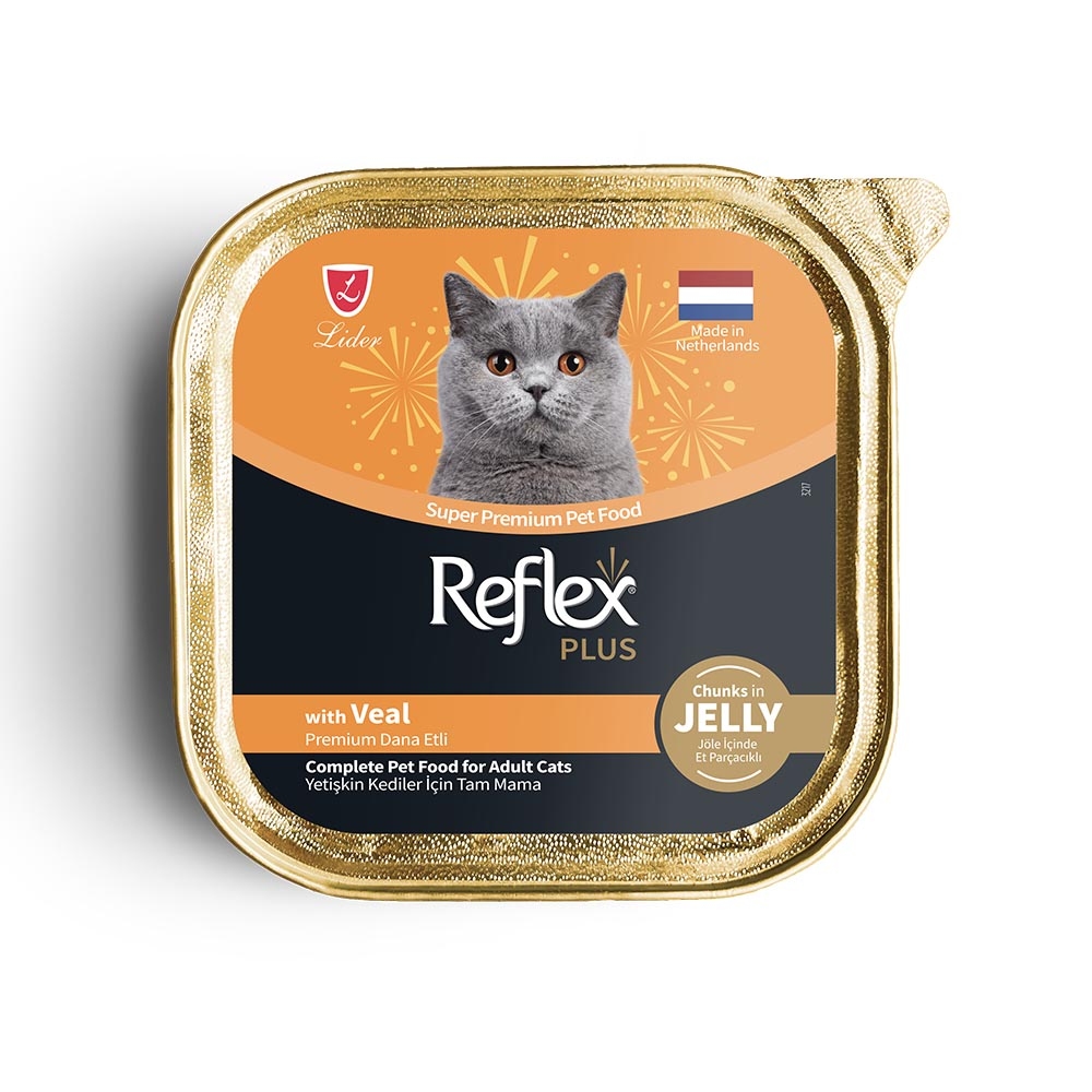 Reflex Plus Jöle İçinde Parça Dana Etli Yetişkin Kedi Konservesi 85gr